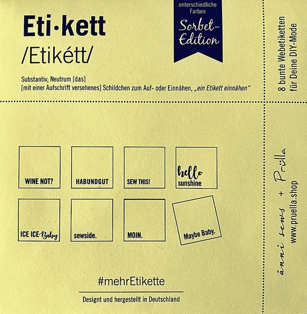 4 x #mehrEtikette 3. Edition - Sorbet